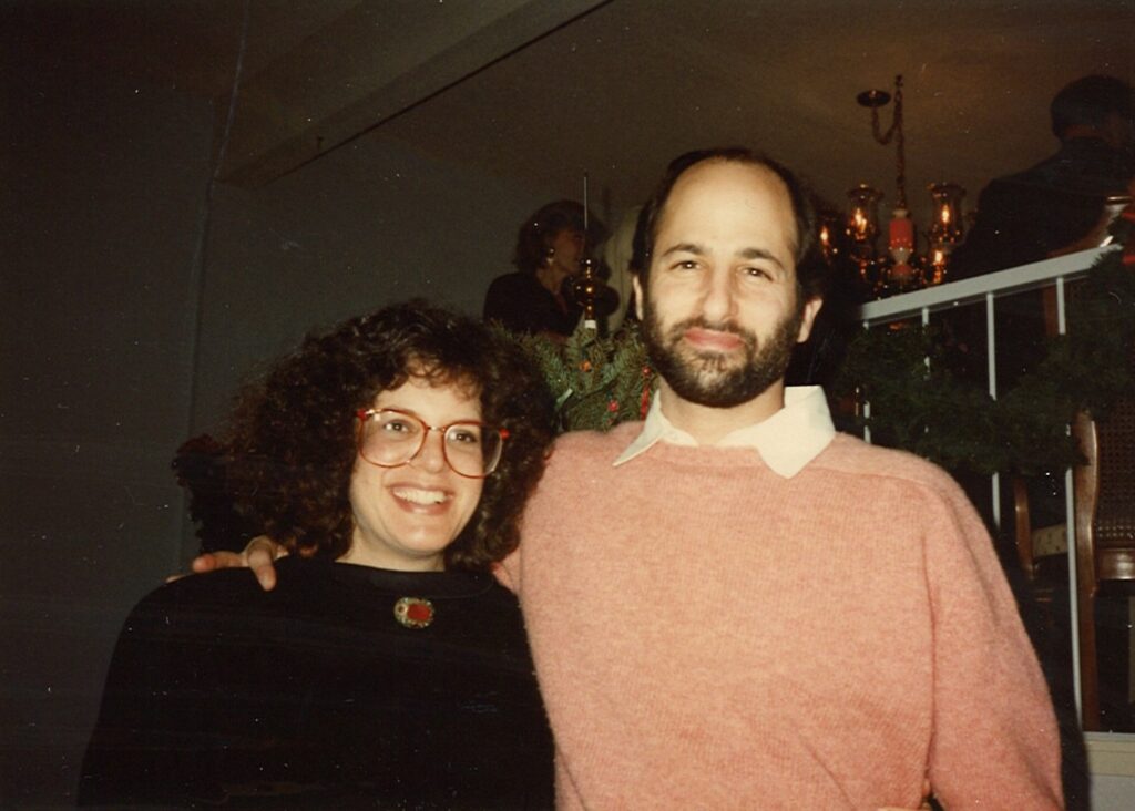 Pete and his wife Laurie at Bristol’s Christmas Open House in 1989