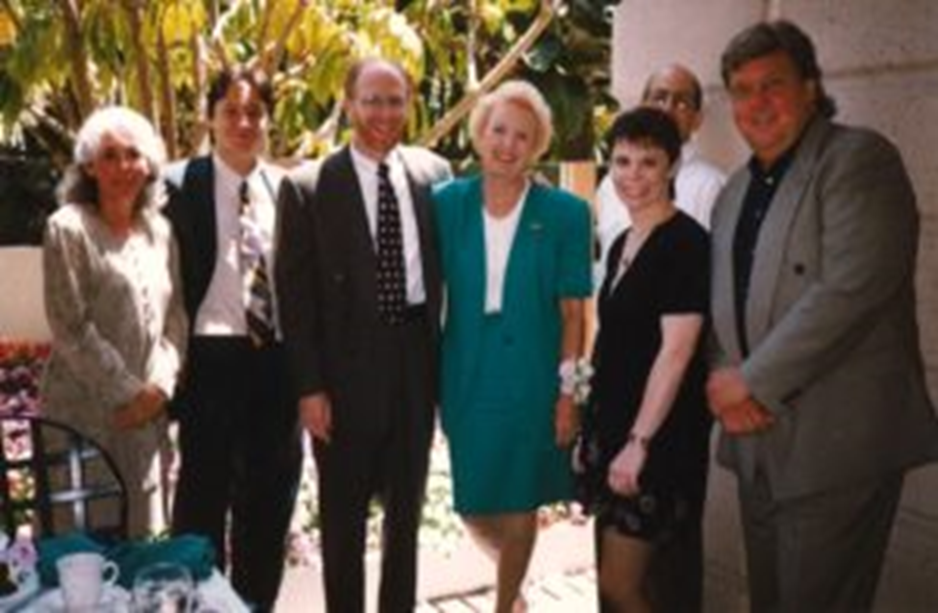 A group photo at Sandie’s retirement party in 1997
