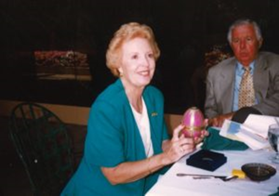 Sandie at her retirement party in 1997