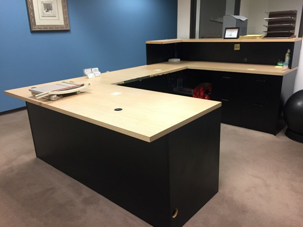 Cleared out reception desk at the old office as Bristol prepares for the big move
